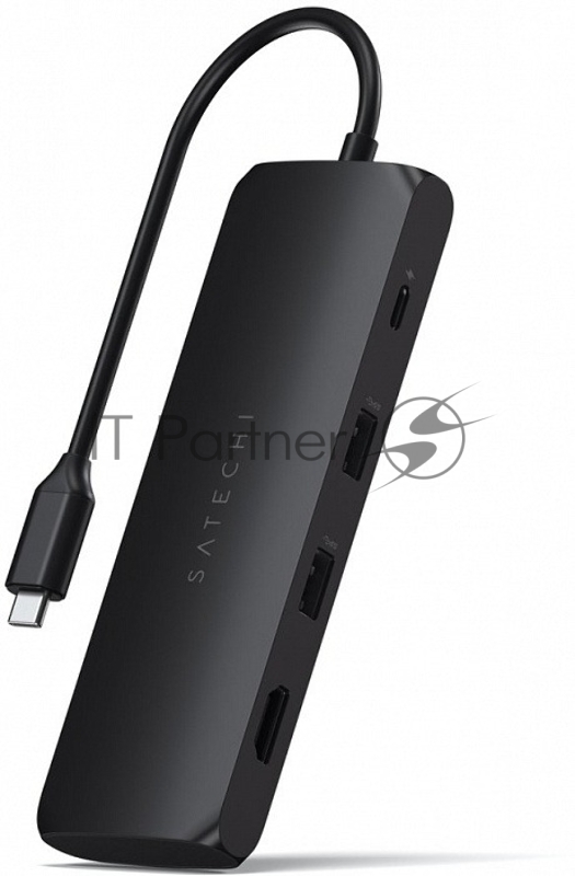 USB-хаб Satechi USB-C Hybrid Multiport Adapter (with SSD Enclosure M.2 SATA, 2xUSB 3.1, USB Type-C, HDMI), Черный Док-станция ST-UCHSEK