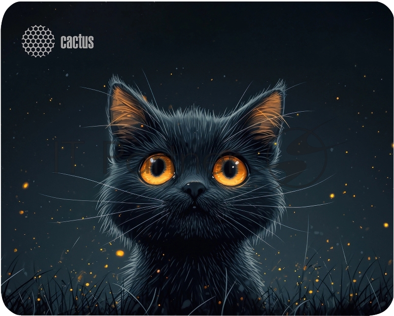 Коврик для мыши Cactus Black Cat 250x200x3мм (CS-MPC-D09S)