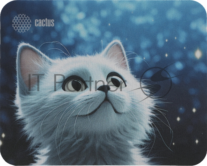 Коврик для мыши Cactus White Cat 220x180x2мм (CS-MPC-P06XS)