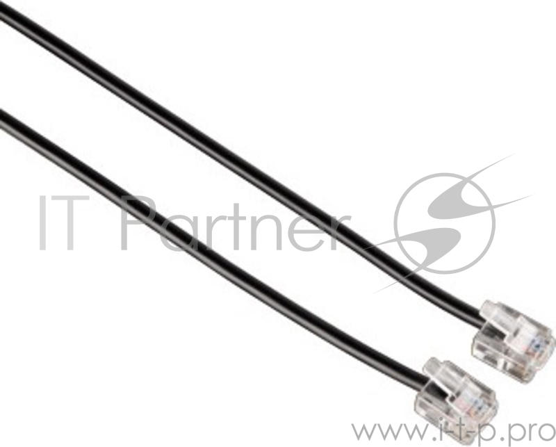 Кабель Hama H-44934 телефонный 6p4c (m-m) 3 м черный