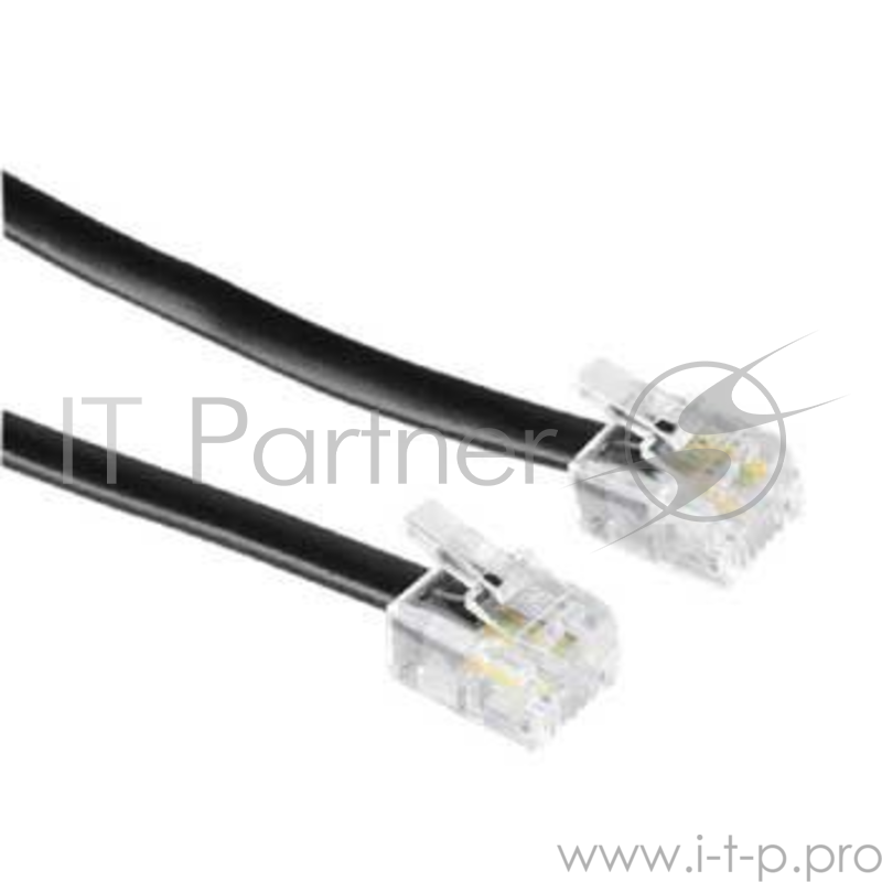 Кабель Hama H-30079 телефонный 6p4c (m-m) 10.0 м черный