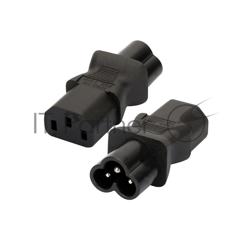 Переходник 4PH C13 - C6, прямой, черный, 4PH-R90367