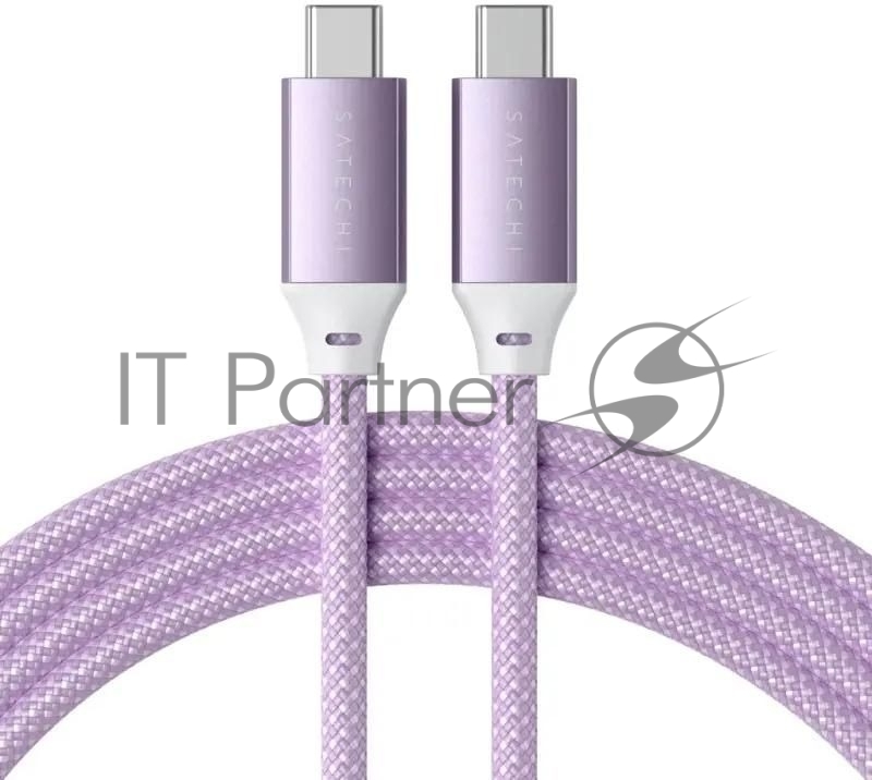 Кабель Satechi 100W USB-C to USB-C (2m), для зарядки и передачи данных, Фиолетовый, ST-TCC2MV