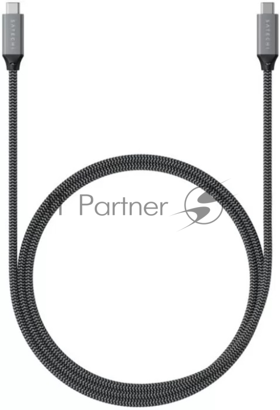 Кабель Satechi USB4 C-TO-C CABLE (0.25м) для зарядки и передачи данных (до 100W), Серый космос, ST-U4C25M