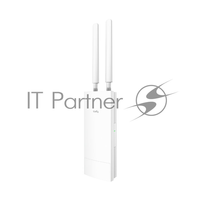 Точка доступа AX3000 High Power WiFi 6 Gigabit Outdoor Access Point, 2402Mbps at 5GHz + 574Mbps at 2.4GHz, 1 x Gigabit RJ45, 2 Detachable Antennas, 802.3at/802.3af PoE or 48V passive PoE, IP65 Waterproof, lightning protection, 48V passive PoE adapter