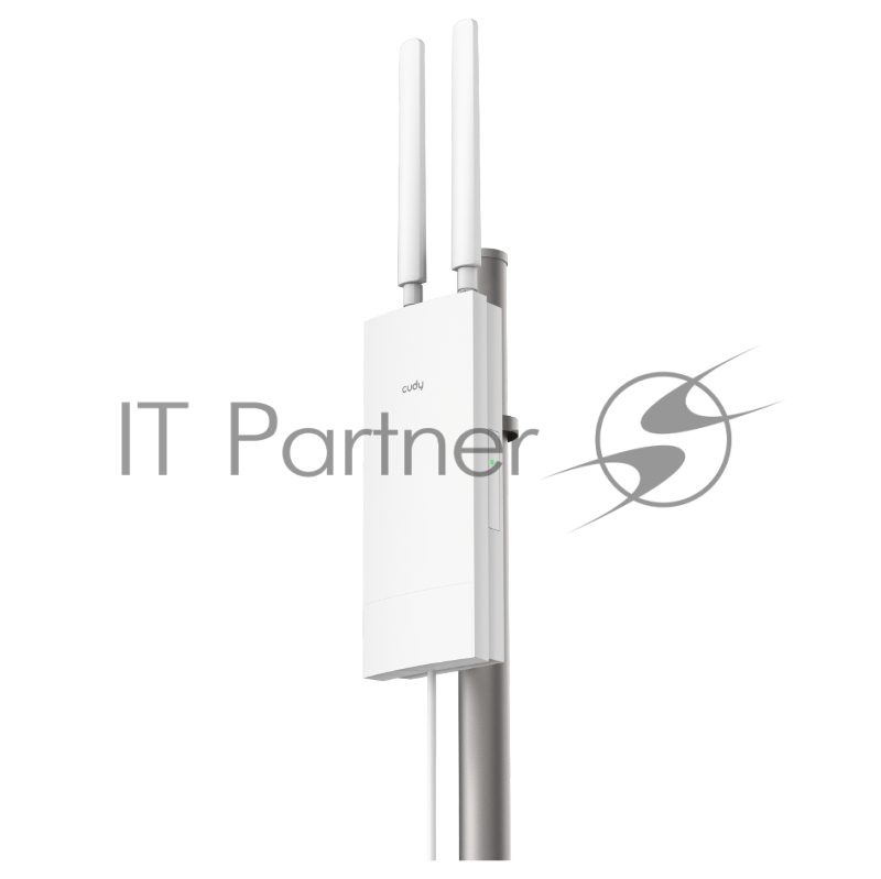 Точка доступа AX3000 High Power WiFi 6 Gigabit Outdoor Access Point, 2402Mbps at 5GHz + 574Mbps at 2.4GHz, 1 x Gigabit RJ45, 2 Detachable Antennas, 802.3at/802.3af PoE or 48V passive PoE, IP65 Waterproof, lightning protection, 48V passive PoE adapter