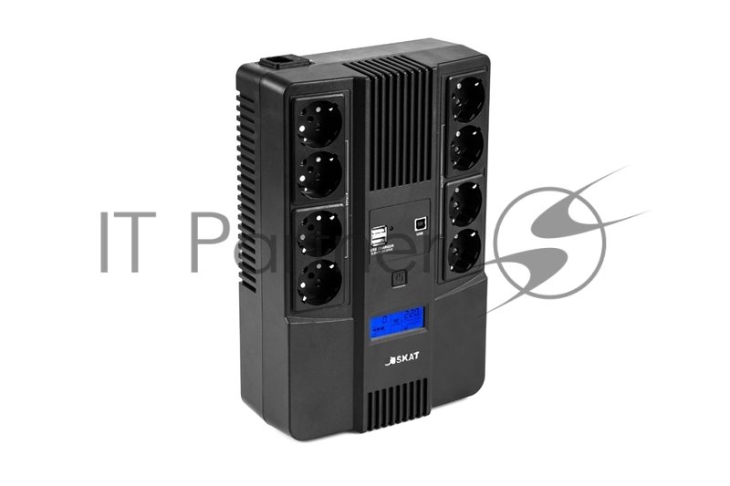 ИБП Бастион SKAT-UPS 800-AID-IN-1x9-8 ИБП 220В 480Вт, LCD, АКБ 1x 9Ач, line interactive, мод.синус, 8хSchuko,2xUS (8933)