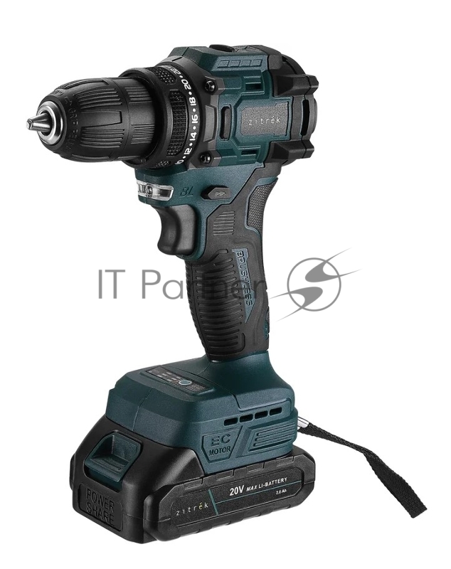 Дрель-шуруповерт Zitrek Greenpower 20 Pro аккум. патрон:быстрозажимной (085-1313)