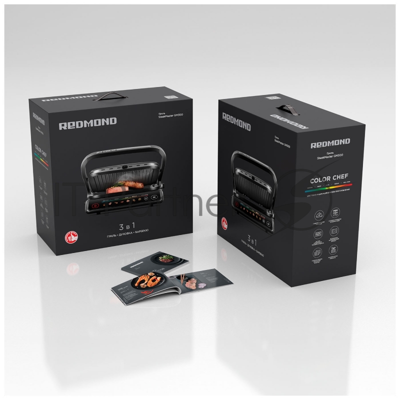 Гриль Redmond SteakMaster GM-300, cерый/металл