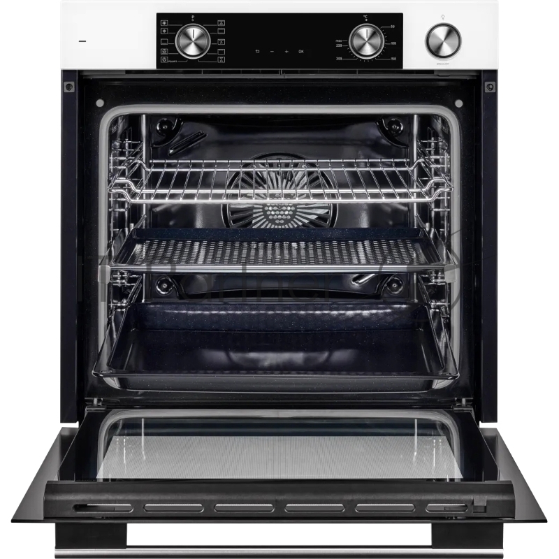 Электрический духовой шкаф Kuppersberg KSO 610 W 60 см, 80 л, High-Tech, 10 режимов, ПАР, Soft Close, телескопические направляющие, белый цвет