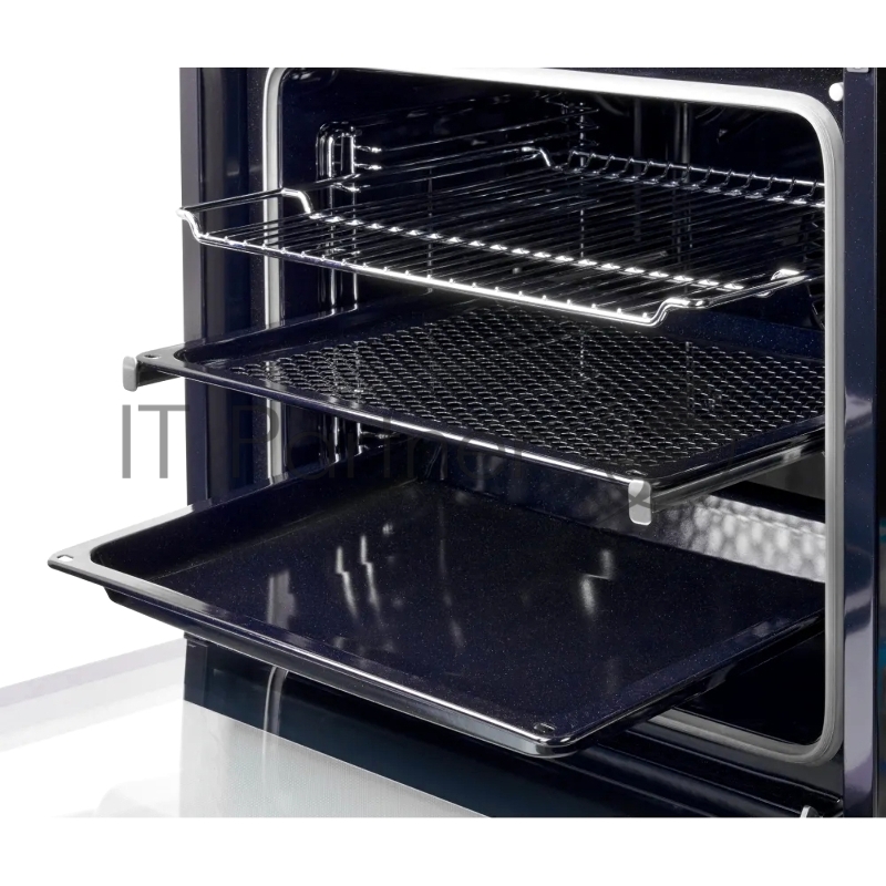 Электрический духовой шкаф Kuppersberg KSO 610 SG 60 см, 80 л, High-Tech, 10 режимов, ПАР, Soft Close, телескопические направляющие, черный/темный графит