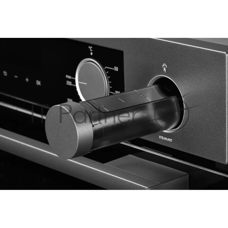 Электрический духовой шкаф Kuppersberg KSO 610 SG 60 см, 80 л, High-Tech, 10 режимов, ПАР, Soft Close, телескопические направляющие, черный/темный графит