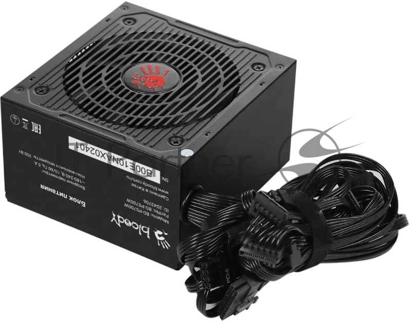 Блок питания Bloody BD-PS700W ATX 700W 80 PLUS WHITE (20+4pin) APFC 120mm fan 6xSATA RTL