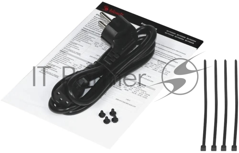 Блок питания Bloody BD-PS700W ATX 700W 80 PLUS WHITE (20+4pin) APFC 120mm fan 6xSATA RTL