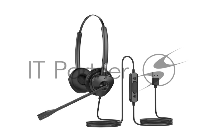 Бинауральная USB-гарнитура Fanvil HT302, стерео, HD звук, переходник QD на RJ9