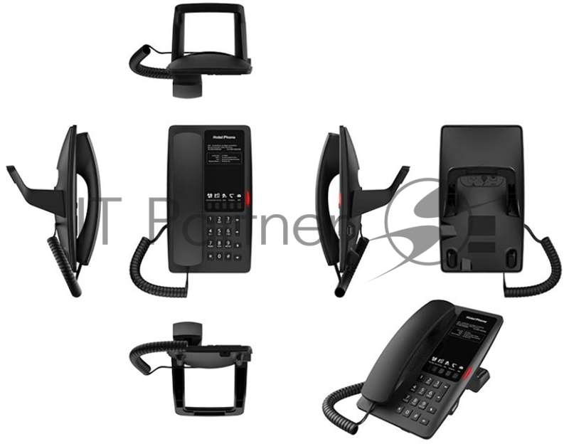 Гостиничный IP-телефон Fanvil H4W WIFI Hotel Phone 2 SIP Lines 1 USB Port for phone charging 5 Soft keys programmable service hotline 2.4GHz&5GHz,Wi-Fi 6 PoE HD Voice PSU