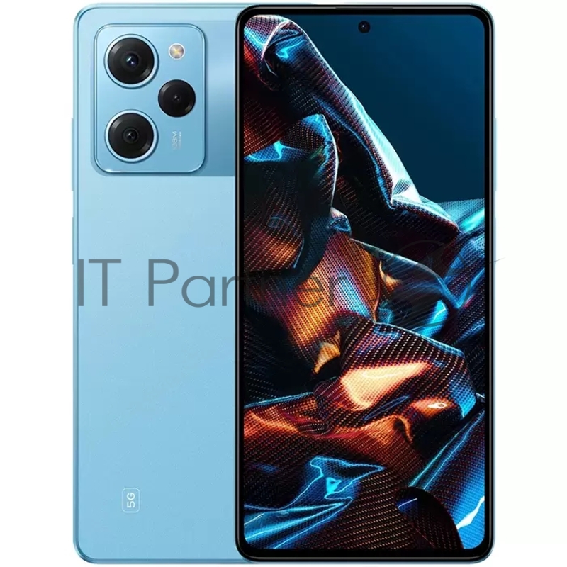 Смартфон POCO X5 Pro 5G Blue (22101320G), 16,9 cm (6.67) 20:9 2400 x 1080, 1x2.4 ГГц Cortex-A78 + 3x2.2 ГГц Cortex-A78 + 4x1.8 ГГц Cortex-A55, 8 Core, 8 GB, 256 GB, 108 МП+ 8 МП + 2 МП/16Mpix, 2 Sim, 2G, 3G, LTE, 5.2, WiFi 802.11 a/b/g/n/ac/ax, NFC,