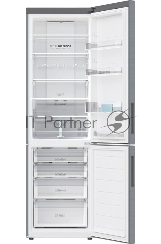 Холодильник Haier C2F637CXRGU1 нержавеющая сталь, двухкамерный, 278/108л, морозилка снизу, No Frost