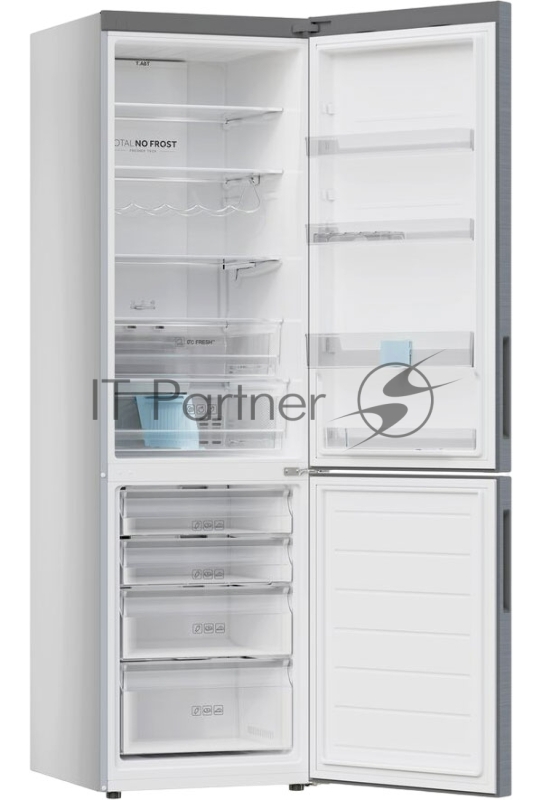 Холодильник Haier C2F637CXRGU1 нержавеющая сталь, двухкамерный, 278/108л, морозилка снизу, No Frost