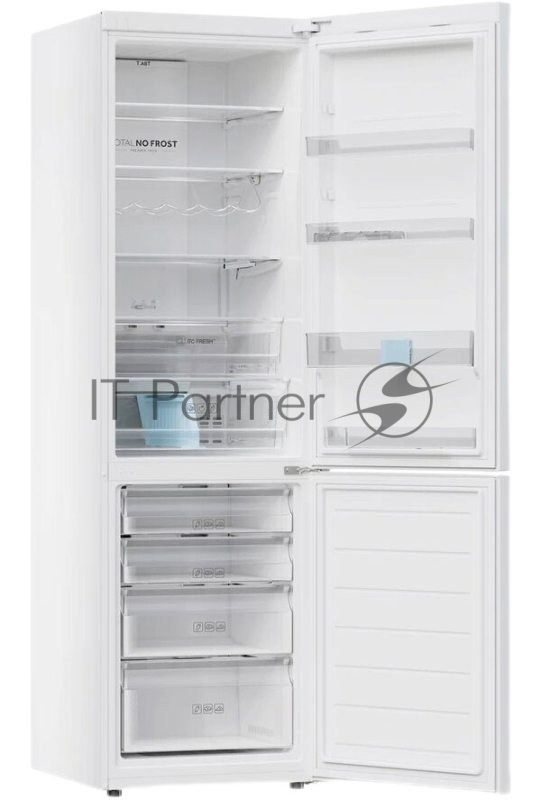 Холодильник Haier C2F637CWRGU1 белый, двухкамерный, 278/108л, морозилка снизу, No Frost