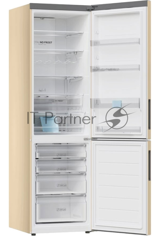 Холодильник Haier C2F637CGGU1 золотистый, двухкамерный, 278/108л, морозилка снизу, No Frost