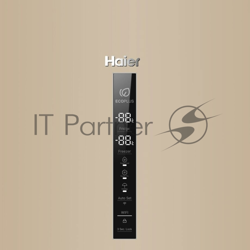 Холодильник Haier C2F637CGGU1 золотистый, двухкамерный, 278/108л, морозилка снизу, No Frost