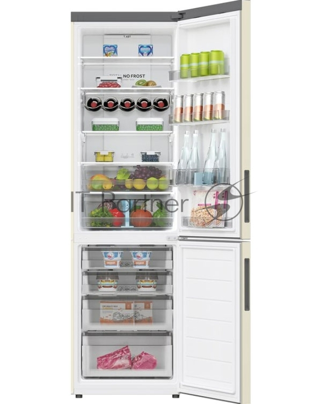 Холодильник Haier C2F637CCGU1 бежевый, двухкамерный, 278/108л, морозилка снизу, No Frost