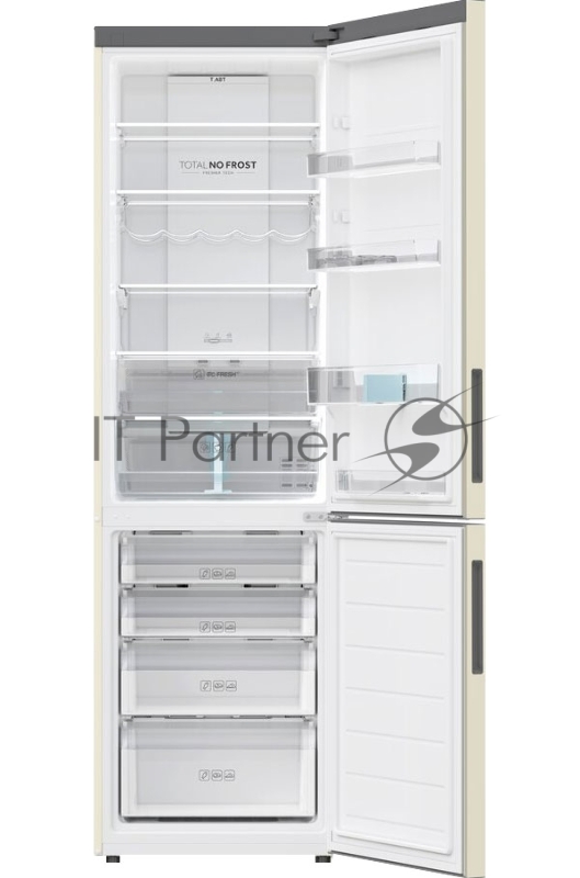 Холодильник Haier C2F637CCGU1 бежевый, двухкамерный, 278/108л, морозилка снизу, No Frost