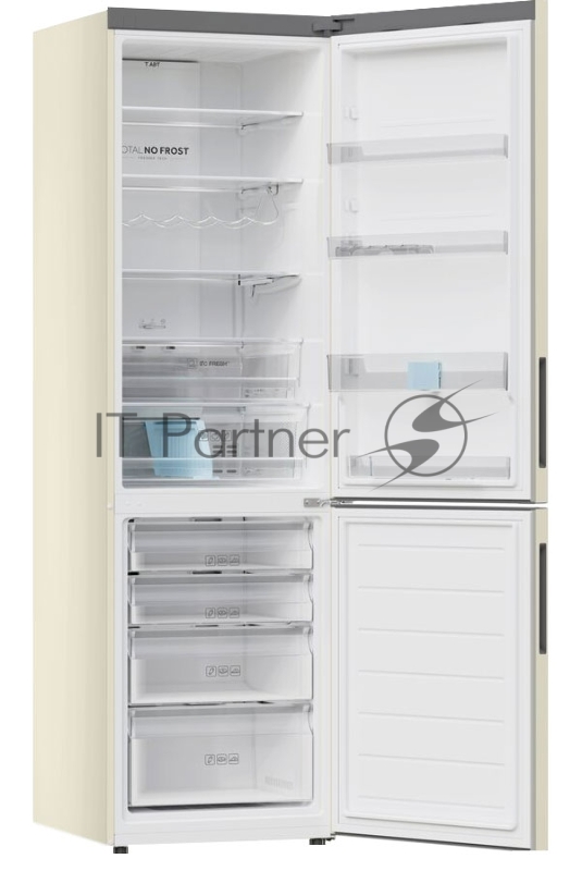 Холодильник Haier C2F637CCGU1 бежевый, двухкамерный, 278/108л, морозилка снизу, No Frost