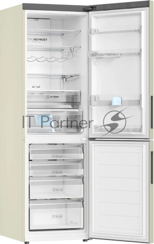 Холодильник Haier C2F636CCRGU1 бежевый, двухкамерный, 256/108л, морозилка снизу, No Frost