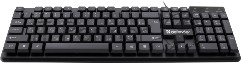Проводная клавиатура Defender Symbol HB-559 RU,черный,104 кн,1.5м