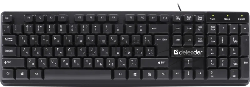 Проводная клавиатура Defender Symbol HB-559 RU,черный,104 кн,1.5м