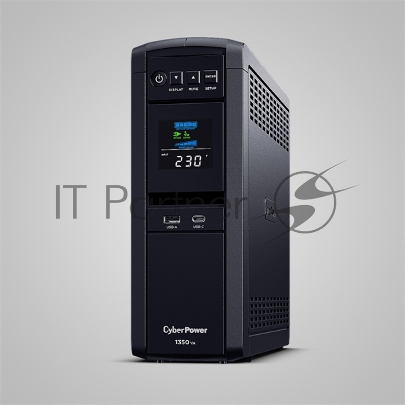 Источник бесперебойного питания Cyberpower CP1350EPFCLCD Line-Interactive 1350VA/810W USB/RS-232/RJ11/45 (6 EURO)