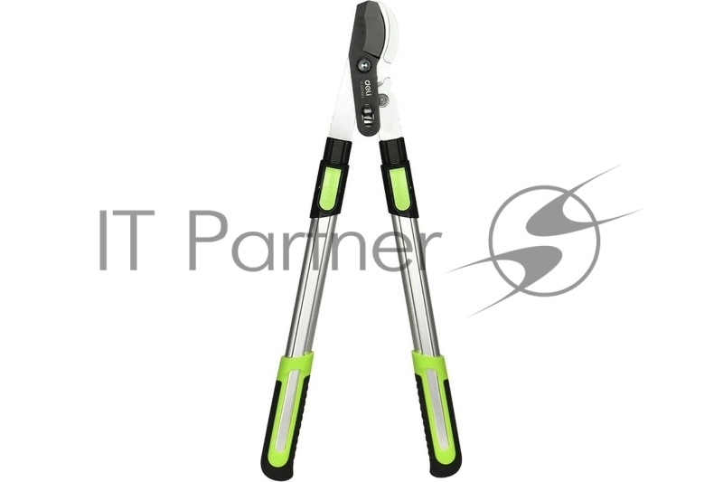 Сучкорез садовый телескопический усиленный облегченный Deli DL580423 630-870мм, макс. диаметр резки 25мм, сталь SK5, тефлоновое покрытие, прорезиненные рукоятки