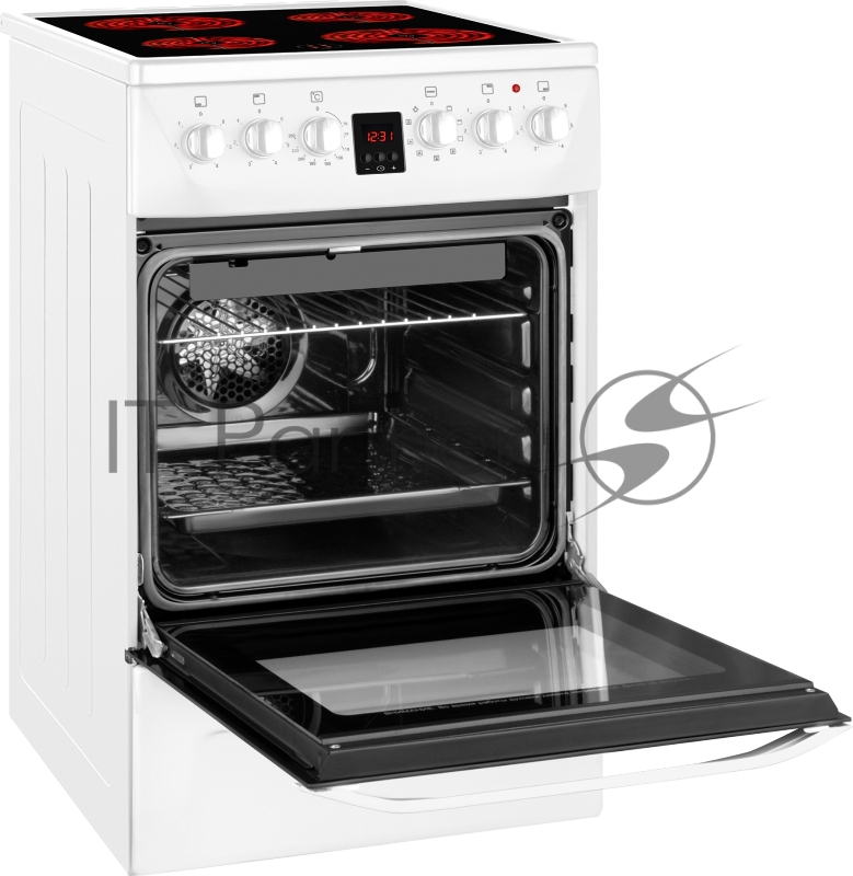 Электрическая плита Weissgauff WES 2V16 WE Premium Line стеклокерамика, без крышки, белый