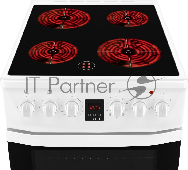 Электрическая плита Weissgauff WES 2V16 WE Premium Line стеклокерамика, без крышки, белый
