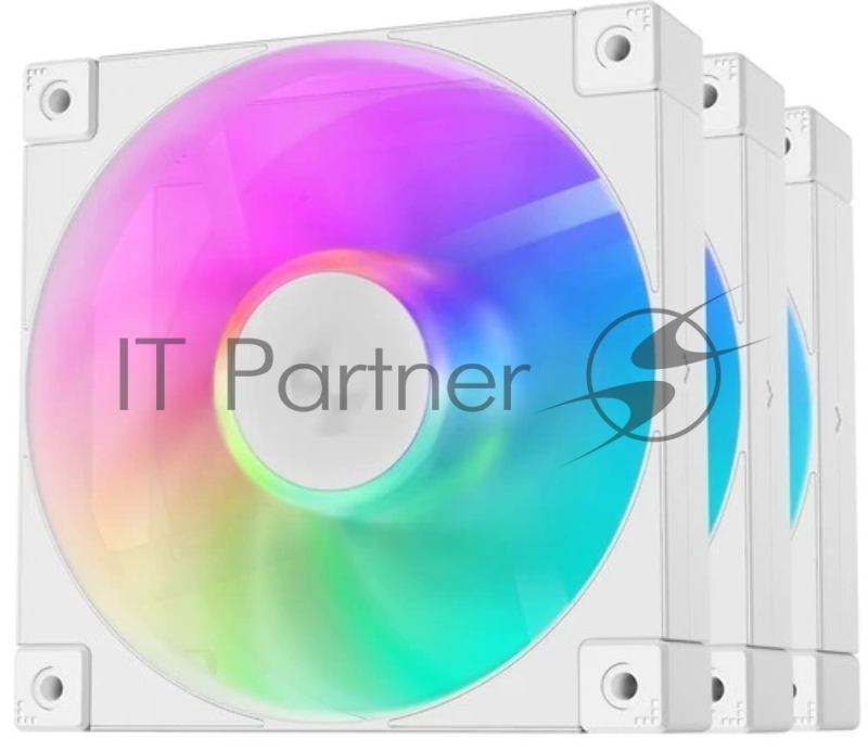 Вентилятор для корпуса Deepcool FD12 120х120x25 белый 4-pin 26.9дБ (упак.:3шт) (R-FD12-WHNPN3-G) Ret
