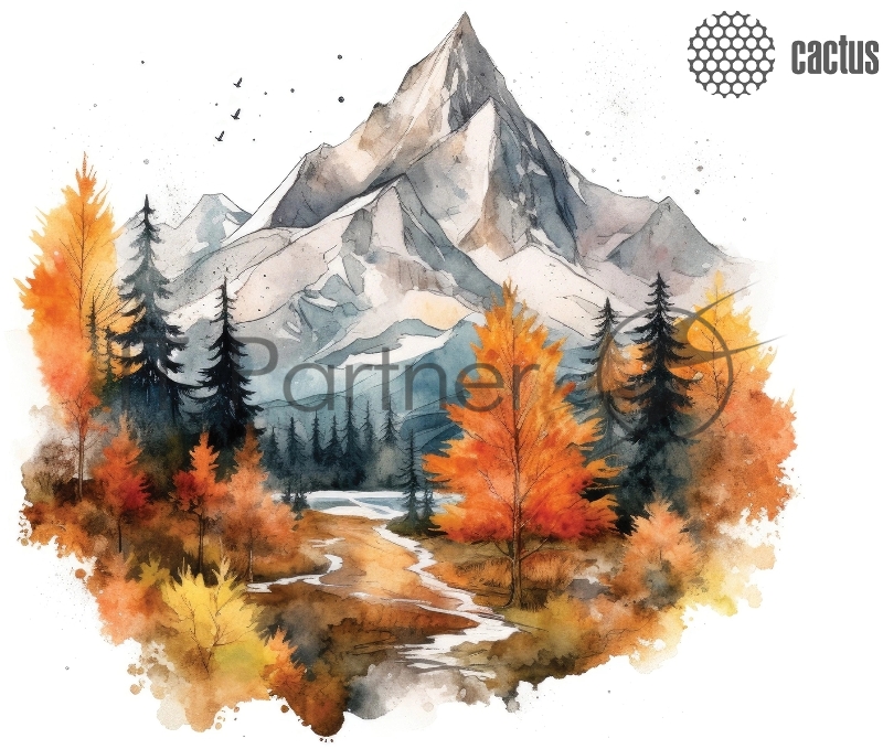 Коврик для мыши Cactus Autumn mountains 220x180x2мм (CS-MP-P10XS)