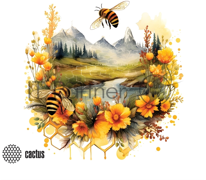 Коврик для мыши Cactus Honeybee 220x180x2мм (CS-MP-P09XS)