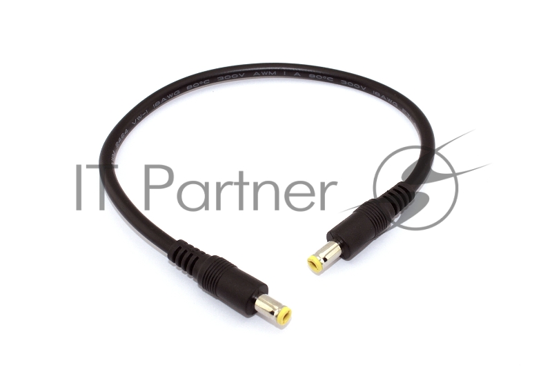 Кабель DC 5.5x2.5 18 AWG папа-папа 0,3 м с прямым штекером