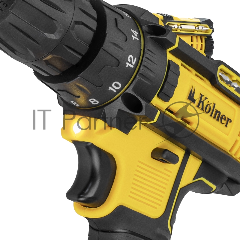 Дрель-шуруповерт аккум. 12V 29 Нм KOLNER KCD 12/2C, БЗП 0,8-10мм, 0-350/1350 об/мин, 2 скорости, подсветка (2х1.5 Ач, зу, кейс)