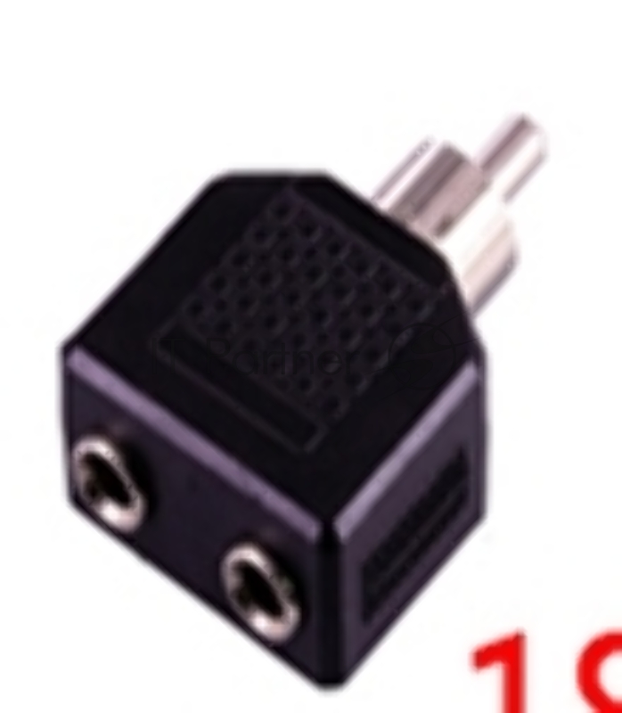 Разетвитель RCA (тюльпан) папа на 2 miniJack мама 1 канал
