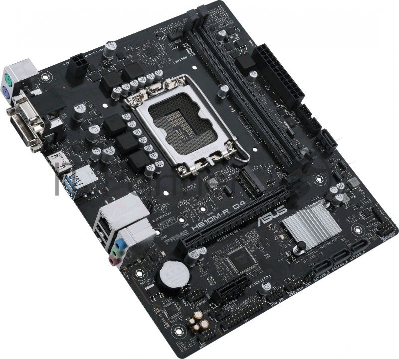 Материнская плата ASUS PRIME H610M-R D4-SI, LGA 1700, Intel H610, 2xDDR4, 4xSATA, 1xM.2 PCIe 3.0 x4, 1xPCI-E 4.0 x16, 1xPCI-E x1, 1xHDMI, 1xDVI, 1xVGA, 2xUSB-A 2.0, 2xUSB-A 3.2 Gen 1, 1x 1Gb LAN, 3x3.5 мм, 7.1, mATX