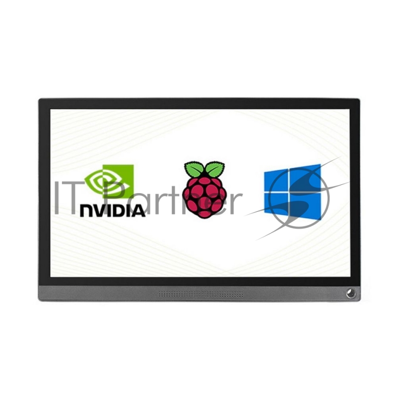 Монитор 15.6 Waveshare ACDM18-XC574 IPS 1920x1080, 100 Гц, 5 мс, 16:9, 1xHDMI, 1хUSB-C, 1хDVI, Ethernet, для Raspberry Pi 3, черный