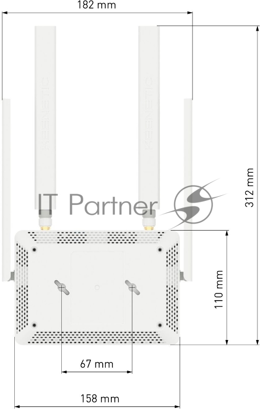Роутер беспроводной Runner 4G (KN-2212) с модемом 4G, Mesh Wi-Fi N300 и 4-портовым Smart-коммутатором