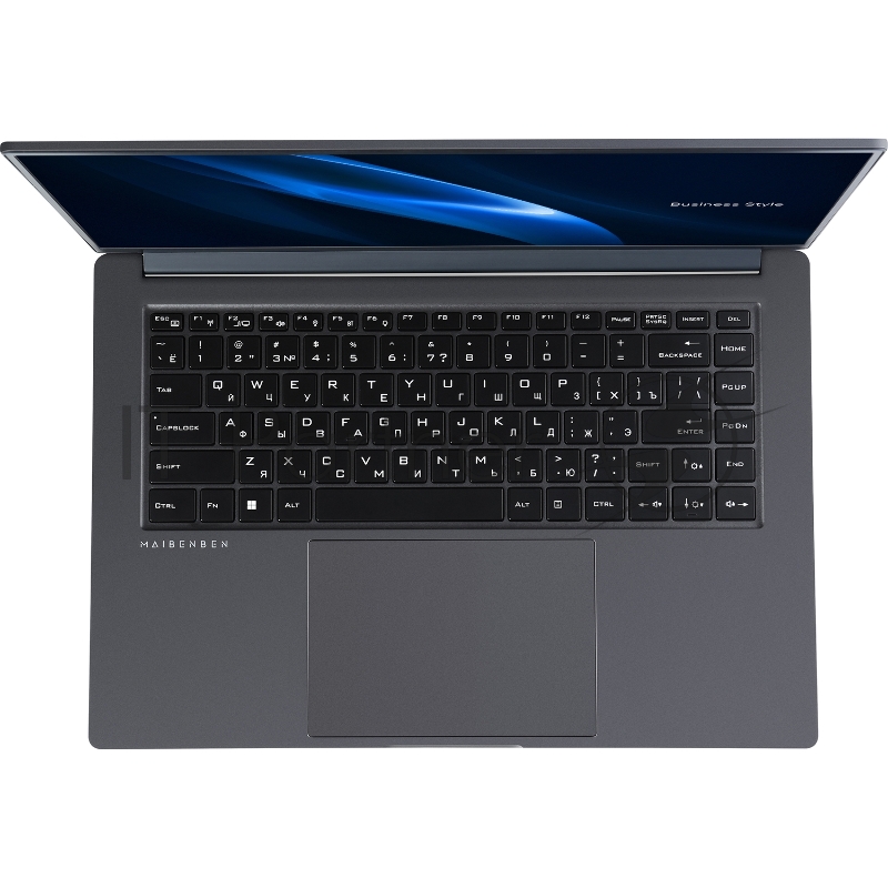 Ноутбук Maibenben B516A 16(2560x1600 (матовый) IPS)/Intel Core i5 12450H(2Ghz)/16384Mb/512PCISSD UHD Graphics/Cam/BT/WiFi/70WHr/war 2y/1.65kg/Dark Gray/Win11Pro + Screen 120Hz, 350nits, sRGB 100%, 16:10
