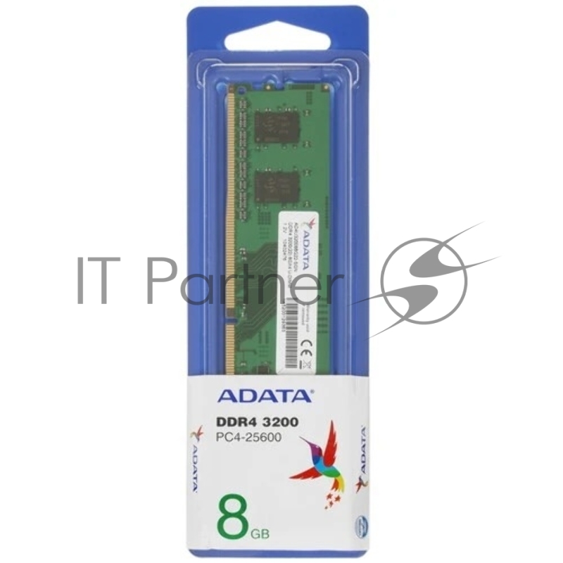 Память A-Data DIMM DDR4 8GB 3200MHz RTL PC4-25600 CL22 288-pin 1.2В single rank Ret AD4U320088G22-SGN