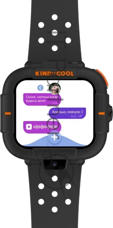 Смарт-часы Elari Маша и Медведь 1.76 IPS корп.черный силикон рем.черный (KP-MB-BLK)