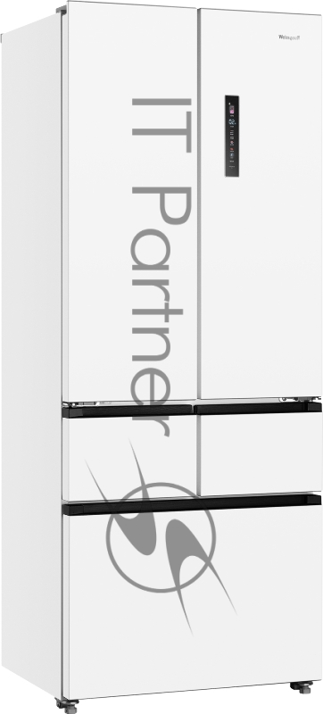 Холодильник Weissgauff WFD 450 INVERTER NO FROST белый четырёхкамерный 250/142 л морозилка снизу