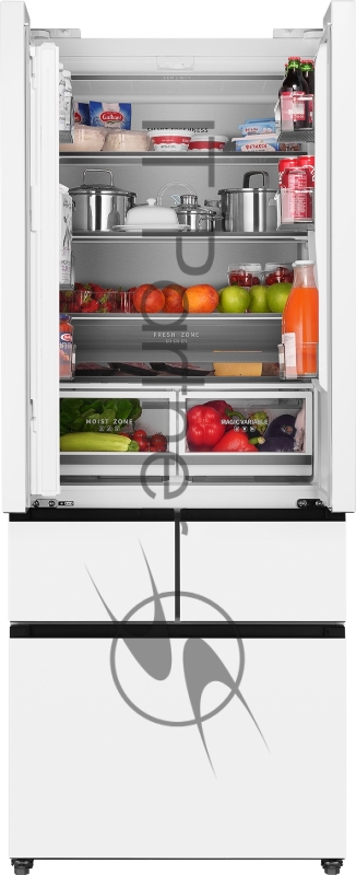 Холодильник Weissgauff WFD 450 INVERTER NO FROST белый четырёхкамерный 250/142 л морозилка снизу